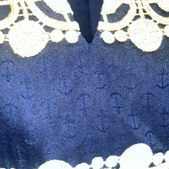 Lilly Pulitzer Navy White & Gold Nautical Shift Dress - Picture 4 of 4